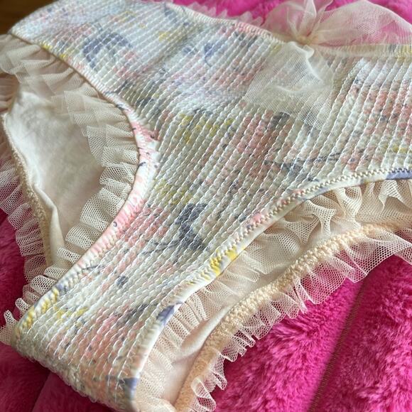 Victoria's Secret Dream Angel Darling Pink Floral Sequin Panty Hip Hugger Medium - Picture 7 of 8